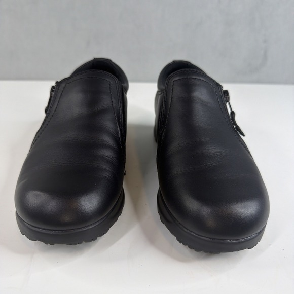 Dr. Scholl's Shoes - Dr Scholls Womens 7.5 M Black Leather Gel Pac Slip On Work Shoes Zip Comfort